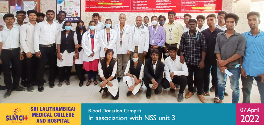 In association with NSS unit 3 organised a Blood Donation Camp