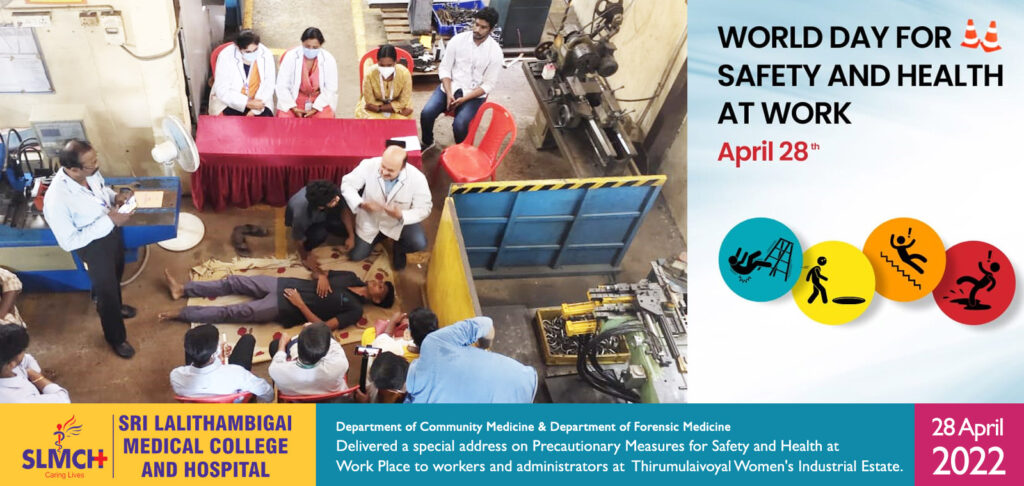 Delivered a special address on Precautionary Measures for Safety and Health at Work Place