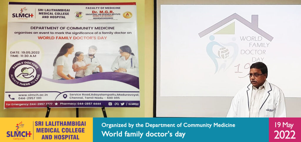 On the occasion of World family doctor's day, an event was organized