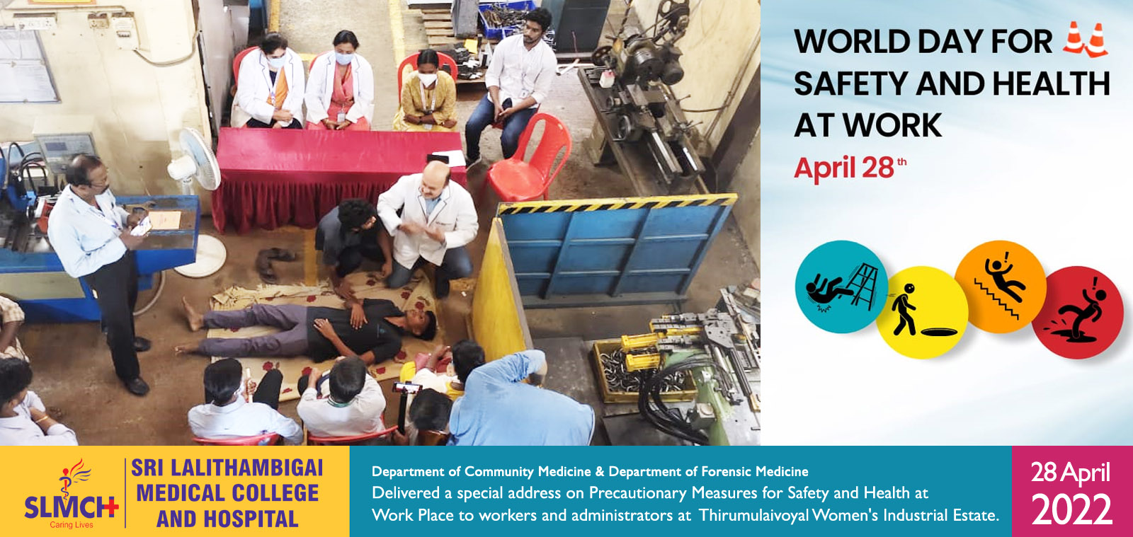 Delivered a special address on Precautionary Measures for Safety and Health at Work Place