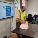 CPR training at URC construction