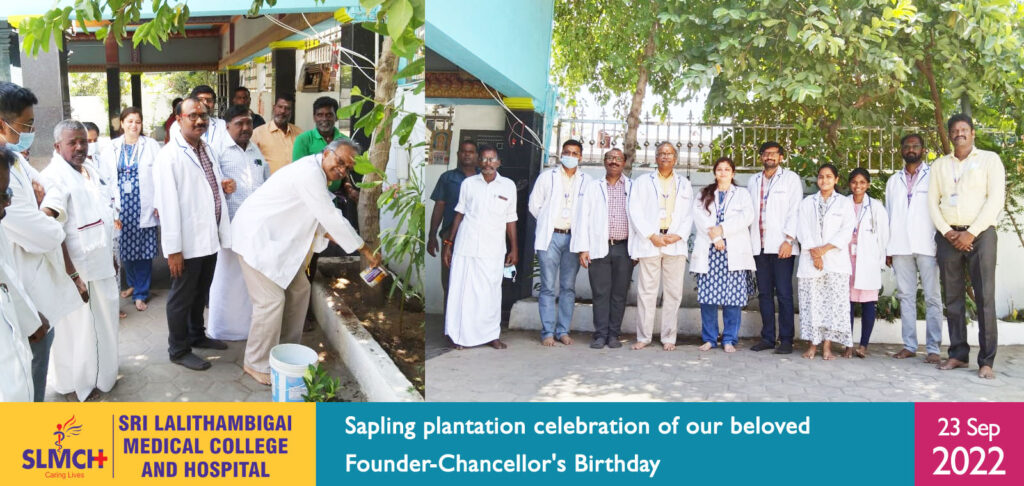 Sapling plantation celebration of our beloved founder-chancellor's Birthday