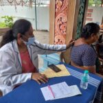 Free health checkup camp at temple