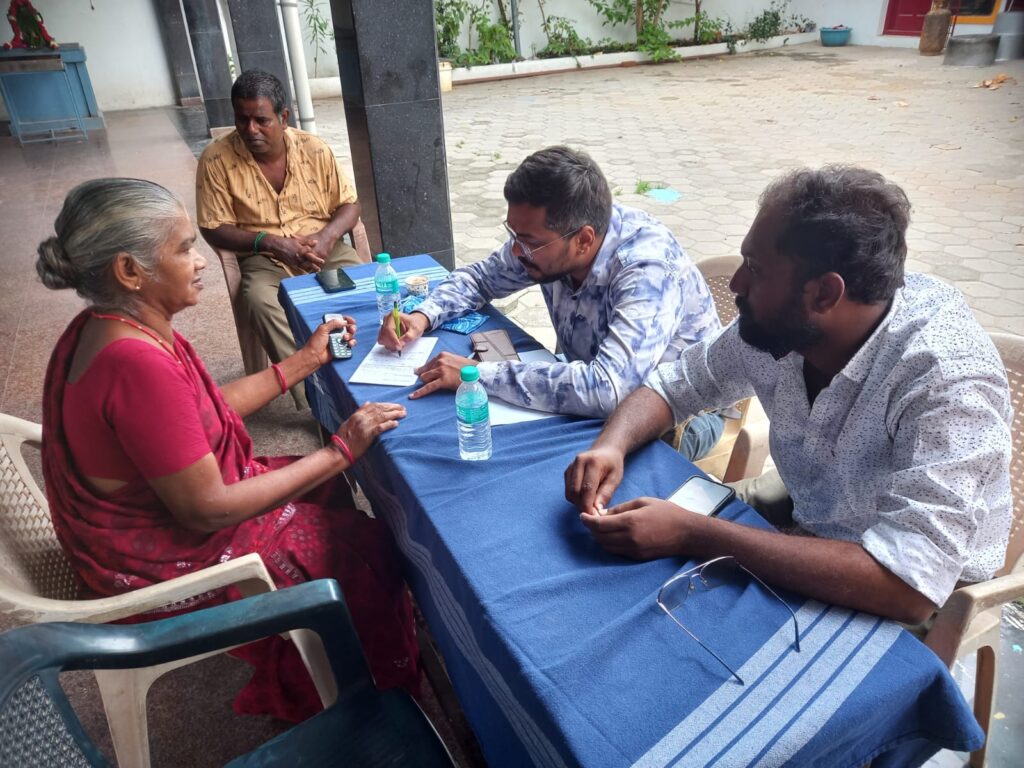 Free health checkup camp at temple