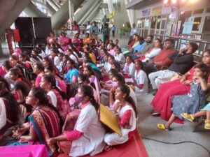 Pink Umbrella Walk at Chennai Airport