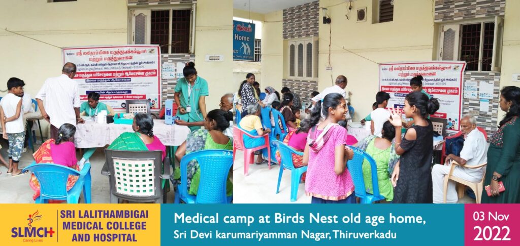 Medical camp at Birds Nest old age home, Sri Devi karumariyamman Nagar, Thiruverkadu